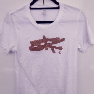 Bella Canvas "CK" Front White T-Shirt  Women Small